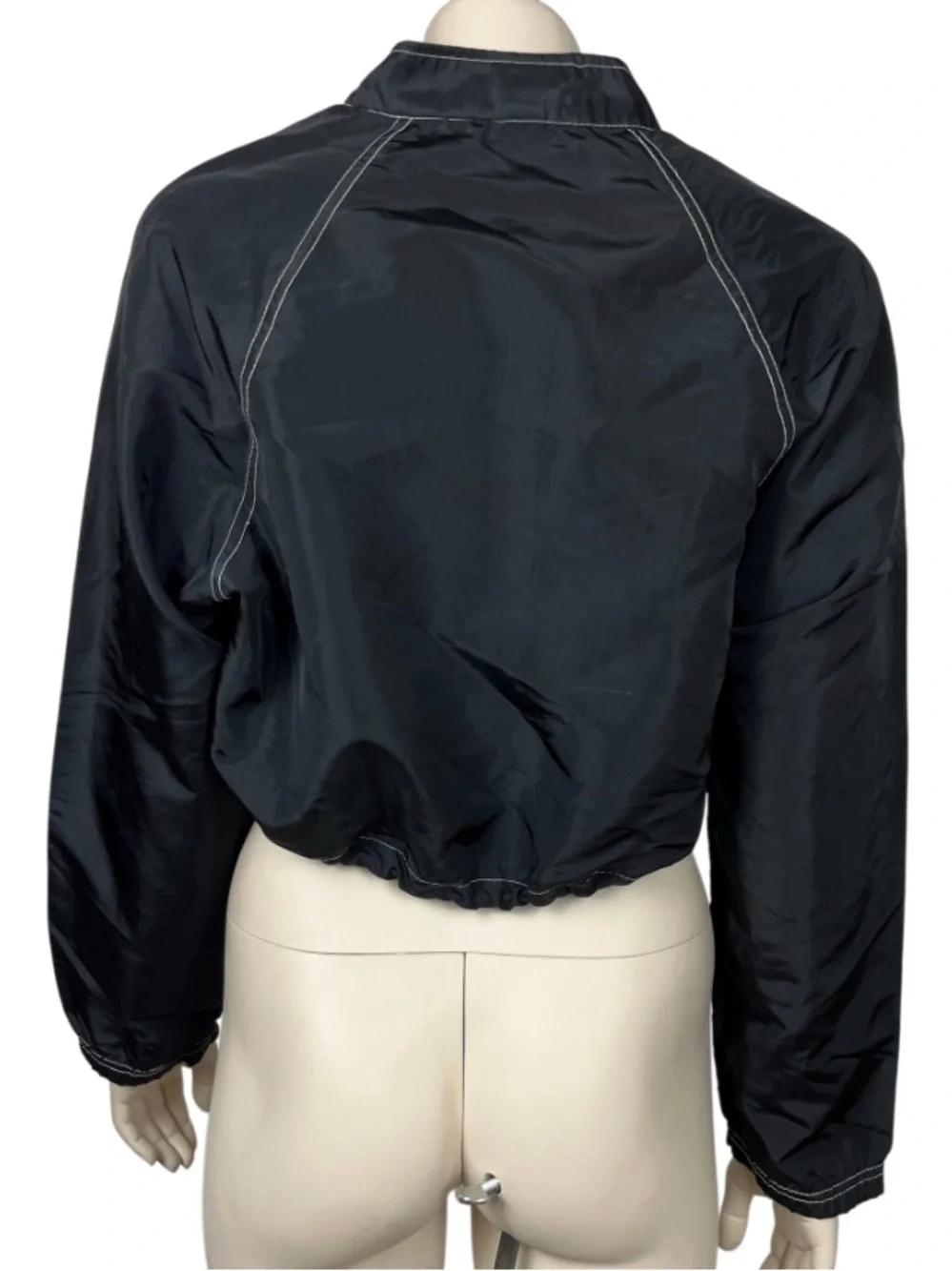 Vintage‎ Venus Black Zip Front Crop Fit Swim Jacket